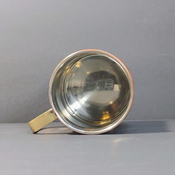 Copper Stainless Steel Moscow Mule Tankarts Mug Set Of 2 Old Style Beer Cups Lot - Picture 3 of 11